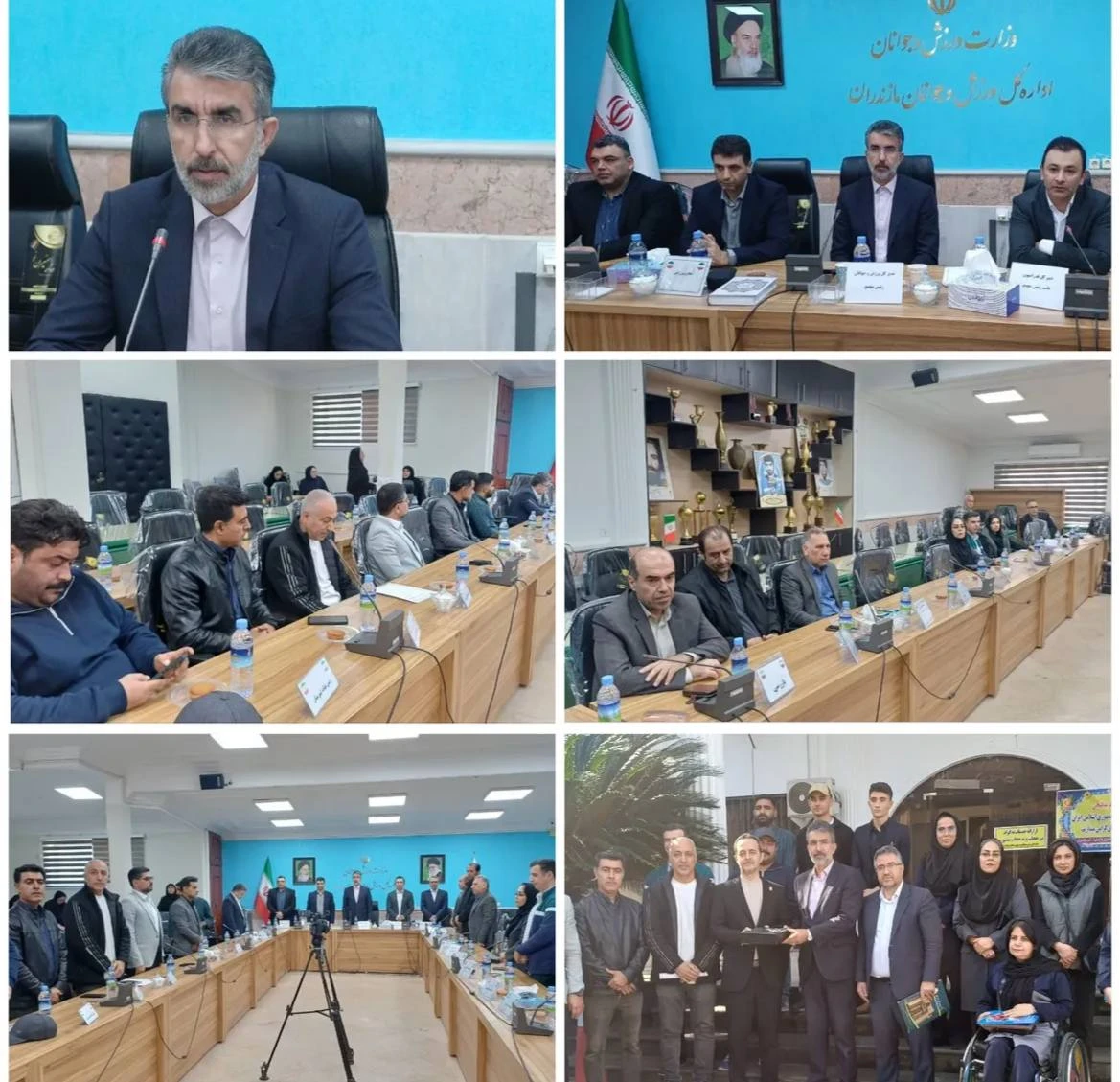 حضور حسين بريمانى مديركل ورزش و جوانان، اكبر فريدفتحى دبير فدراسيون تيراندازى با كمان، اسماعيل پهلوان معاون امور ورزش اداره كل و ديكر اعضا، انتخابات هيات تيراندازى با كمان